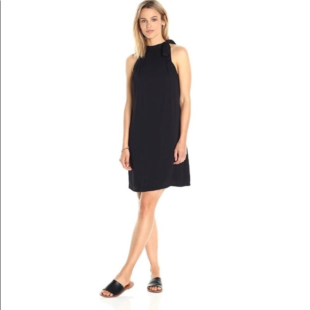 NWT Paris Sunday Black Neck Tie Shift Dress